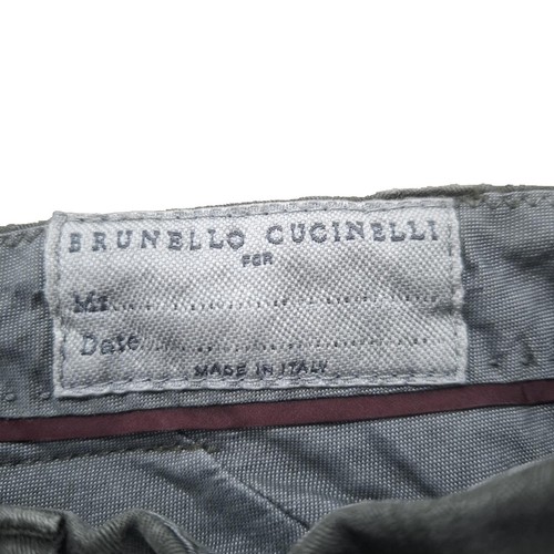 Brunello Cucinelli Cargo Pocket Trousers In Cotton Men Olive Size 50 - Picture 5 of 9