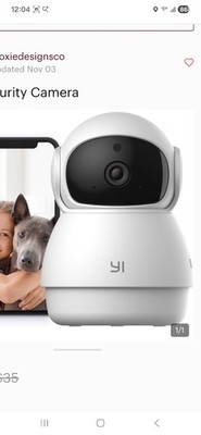 Set of 2 YI Dome Guard Security Cameras. Power Cord Included