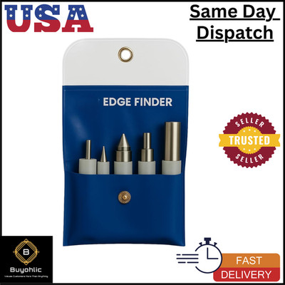 5 Piece Precision Edge Finders for Milling & Lathe   Blue Pouch Case