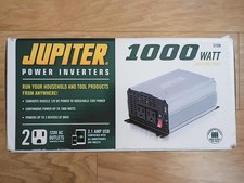 Jupiter Power Inverter 1000 Watt 2 120V Outlets 2.1 Amp USB Peak Power 2000 Watt