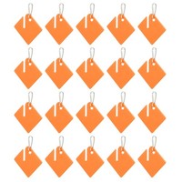 20X SchlüSselanhäNger Kunststoff SchlitzanhäNger Mit Metallkarabinerhaken Orange