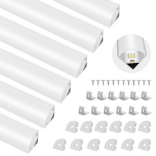 6X 1M LED Profile Aluminium Channel Extrusion Housing Track For LED Strip Light