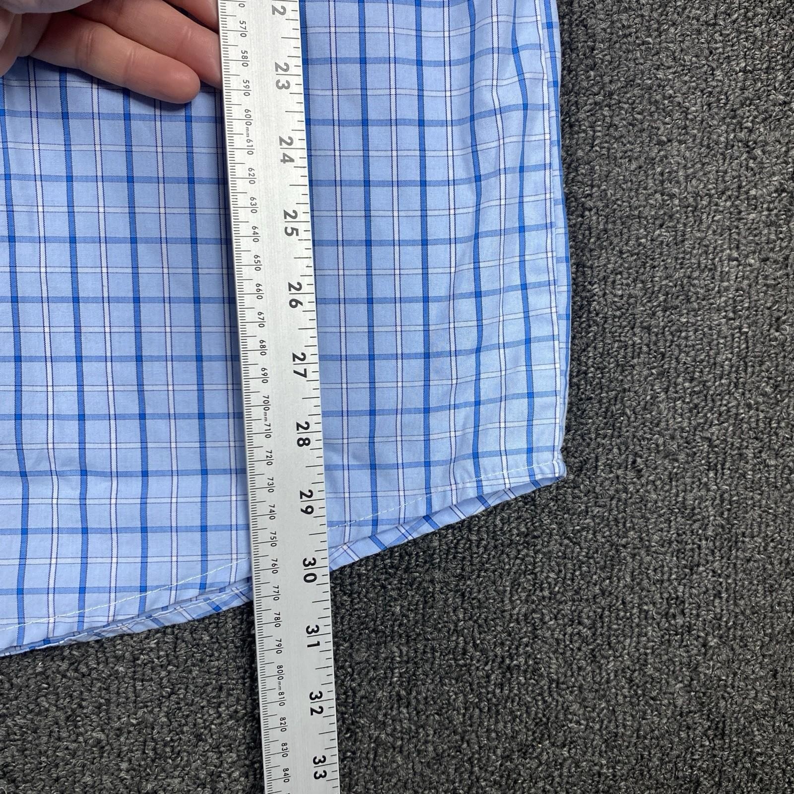 Wrangler Shirt Mens Blue Plaid Button Down Rugged Wear Wrinkle Resist Size 2XL thumbnail 2