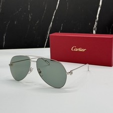 NEW CARTIER CT0110S 004 SILVER MEN SUNGLASSES CARTIER