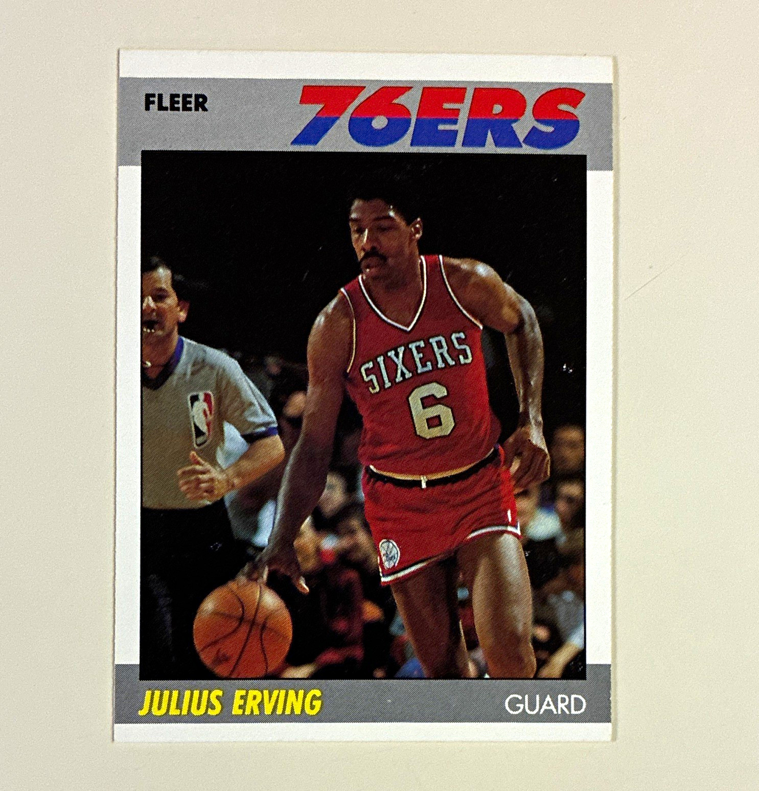 Fleer 1987-88 Julius Erving Base #35 Philadelphia 76ers NBA Basketball Card