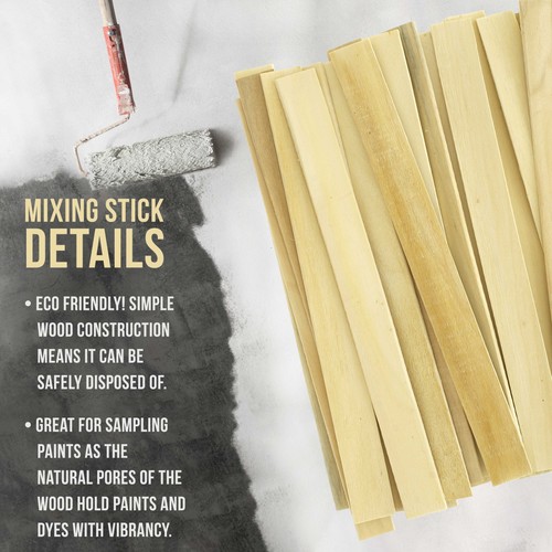 Craft and Paint Sticks 500/Pack 12" Wood Stirrers/Paddles - Use for Wood Crafts - Picture 3 of 5