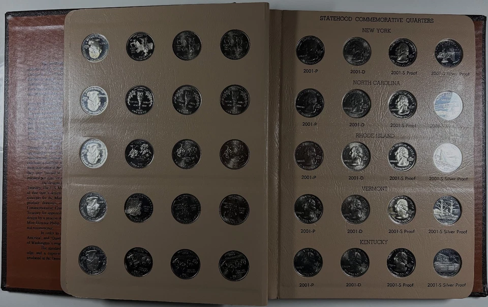 1999 - 2008, P D S & S Silver State Quarters, Uncirculated, in 2 Dansco Albums - Image 4 of 4