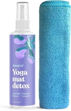 Lavender Yoga Mat Spray 4oz - Essential Oils, No Slip, Cleanse Fitness