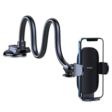  13" Gooseneck Car Phone Mount – Windshield & Dashboard Holder with Strong 