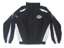 Los Angeles Lakers Track Jacket Majestic Black And White Size Large NWOT