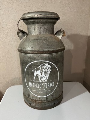 Vintage Milk Can with a Buffalo Trace Logo