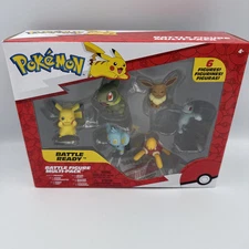 Pokémon Battle Ready 6 Figures Multi-Pack PIKACHU + 5 JAZWARES BRAND NEW IN BOX