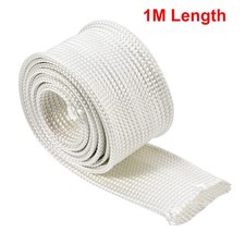 Insulation Sleeving, 3.3Ft High TEMP Fiberglass Sleeve, White