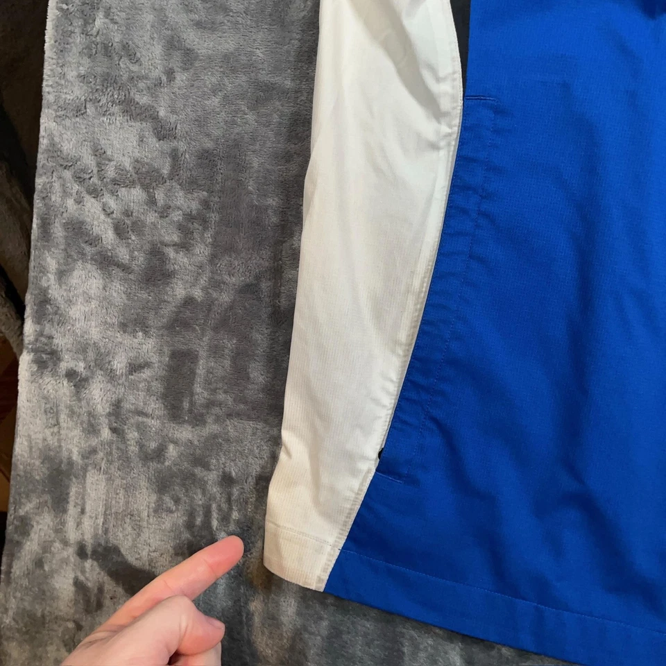 FootJoy Jacket Mens Large Blue White DryJoys Hydrolite Golf Rain 1/4 Zip - Image 4 of 4