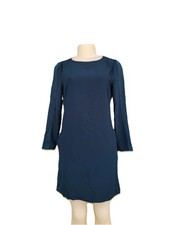 New Zara Woman Green Short Dress Long Sleeves Button Closure Pullover Size S