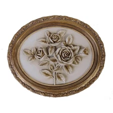 S-MANTIS Vintage Wall Sculpture,Antique Pediment,Hallway Wall Art,Hand Painte...