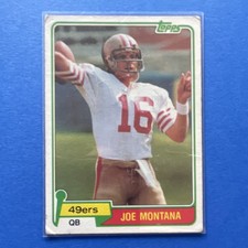 Topps 1981 Joe Montana #216 Rookie San Francisco 49ers NFL Football Trading Card. rookie card picture