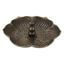 2pcs Flower Incense Holder Incense Burner Gourd-Shape Ash Catchers Copper