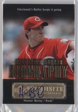 2007 Exquisite Rookie Signatures Biography Gold 1/15 Homer Bailey Auto 7j8
