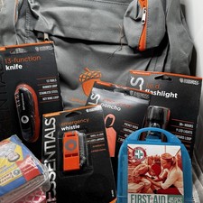 Emergency Essential Survival Kit Backpack First Aid Gear Tools And More