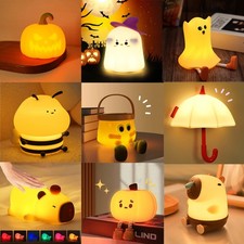 Kinder Nachtlicht Touch LED Nachttischlampe Silikon Nachtlampe Dimmbar DHL