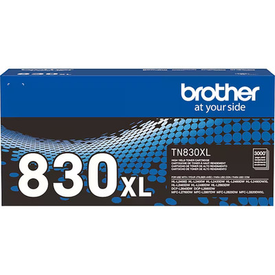 Brother TN830XL Black High Yield Toner Cartridge, Print Up to 3,000 Pages