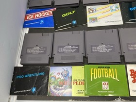 (10) NES Nintendo Game Lot w/ Manual & Plastic Case Gyromite, Millipede, Q-bert