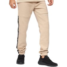 Crosshatch Apollo Mens Everyday Casual Fashion Pants Bottoms Joggers Beige
