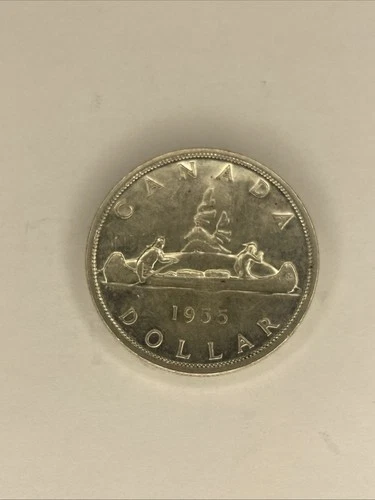 1955 Canada Voyageur Silver  Dollar - Elizabeth II Vintage Canadian Silver Fine