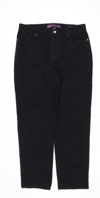 Gloria Vanderbilt Damen schwarz Größe 12 gerades Bein Stretch Jeans