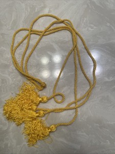 Graduation Double Honor Gold Cord Tassels 63” Thin