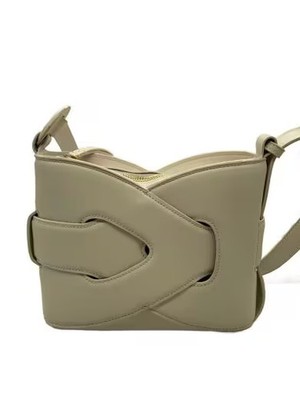 POLENE Beige Leather Shoulder Bag Unused Authentic