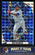 Nick Madrigal 2022 Panini Mosaic Blue Camo Mosaic #128 Chicago Cubs Baseball