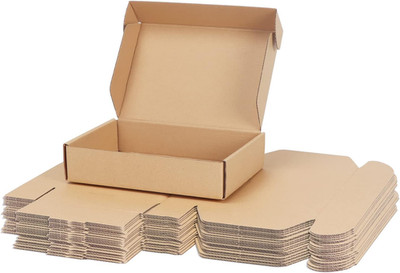 9X6X2 Inch Shipping Boxes Bulk 25 Pack Brown, Tab Lock Tuck Top Mailer Boxes for