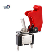 1PCS Toggle Switch with Aircraft Guard Safety Flip Cover 12V/20A DC SPST On/Off
