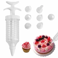 Cake Decorating Supplies Kit Cupcake Baking Icing Tips Pastry Frosting Syringe