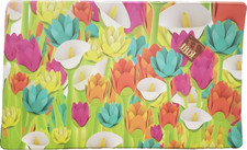 Anti-Fatigue Non Slip PVC Kitchen Floor Mat 18x30" MULTICOLOR TULIPS FLOWERS,SGM
