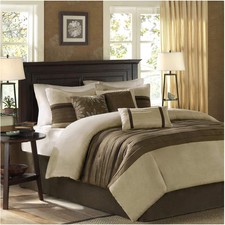 Elegant Palmer 7 Piece Comforter Set - All-Season Faux Suede Design, King