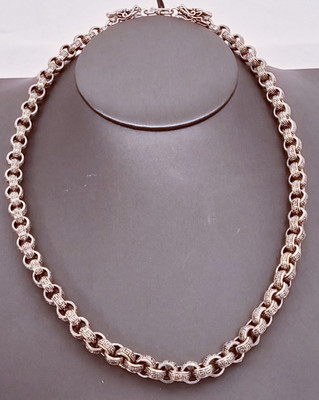 Sterling Silber S925 Doppel Drachen Kette Halskette - 19 Zoll - 78,6 g