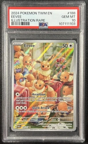 EEVEE PSA 10 2024 POKEMON TWILIGHT MASQUERADE #188/167 ILLUSTRATION RARE 1103