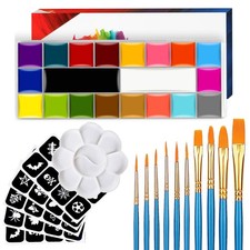Face Paint,20 Colors Face Paint - Face Painting Kit,Oily Based Face Painting...