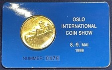 Norway 20 kroner 1999 Akershus Fortress KM#464 NiBr UNC Coin Show Card B2342