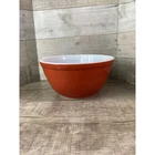 Vintage Pyrex 402 Orange Red Mixing Bowl 1.5L Milk Glass Ovenware Kitchen Decor
