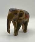 Hand Carved Wooden Elephant Figurine Animal Ornament Decor