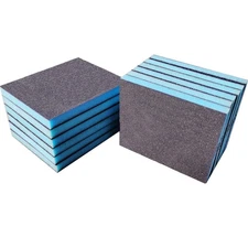 12 Pack 120 Grit Medium Grade Sanding Blocks, Washable and Reusable Sand Spon...