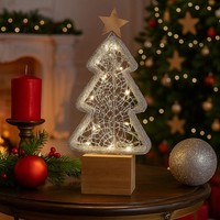 10X Led Lichter Tannen Baum Fenster Bank Tisch Weihnachts Dekoration Wohn Zimmer