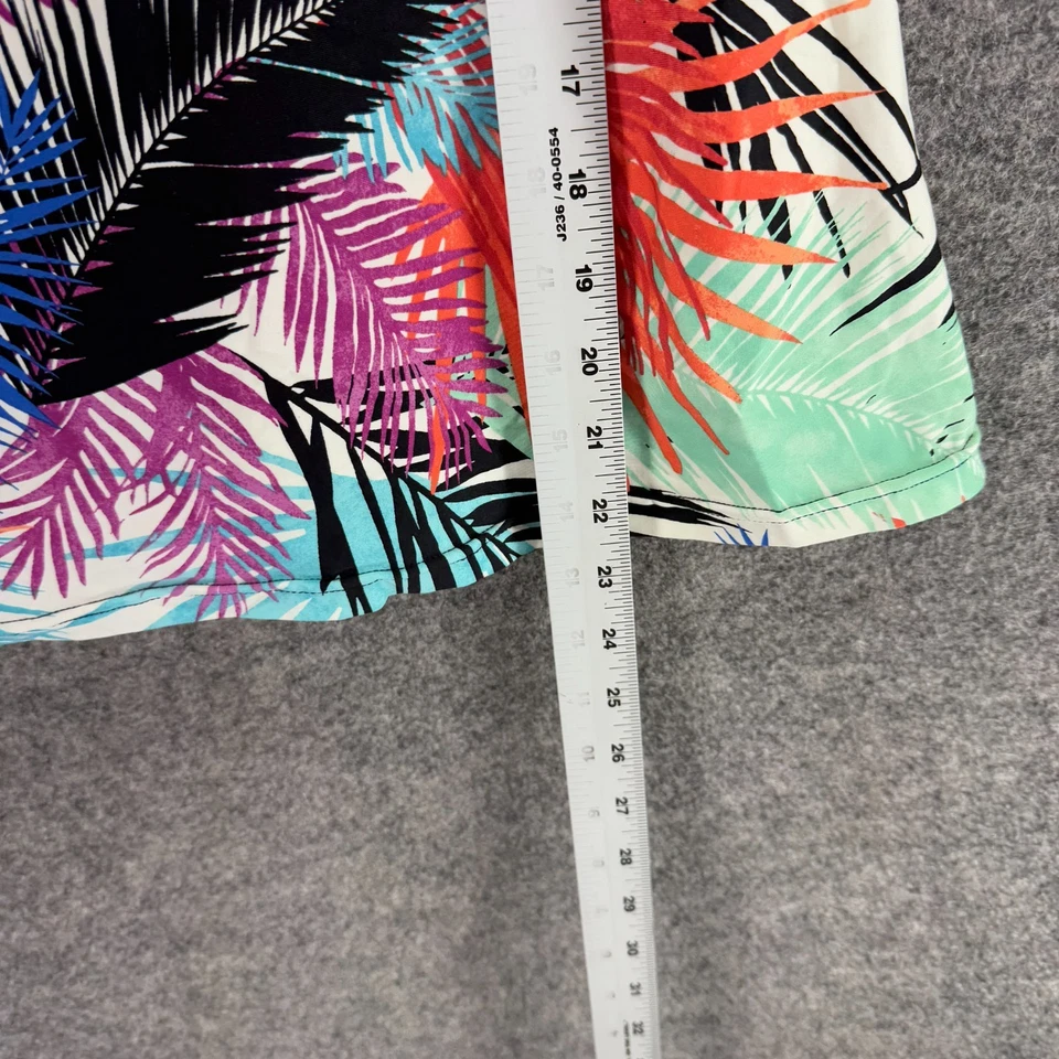 Camiseta Tankini Jag Mujer M Mediana Blanca Floral Cuello en V Sin Mangas Espalda Corredora Push Up Foto 4 de 4