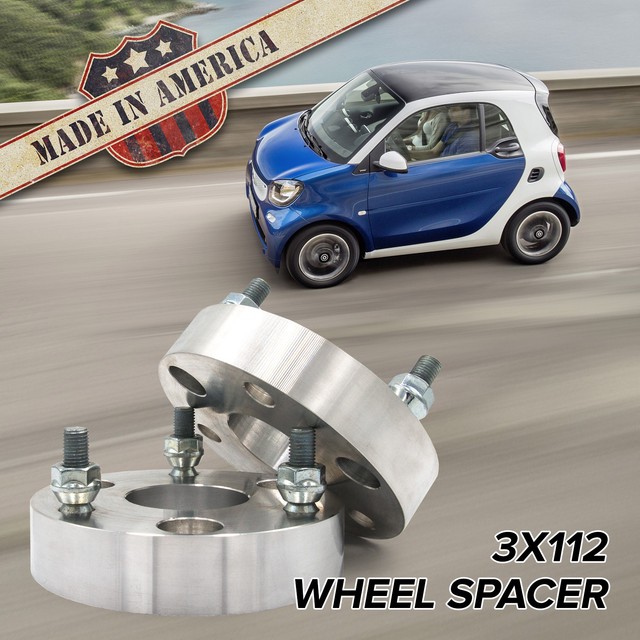 3x112 3x112 (3 Lug Smart Car) 1" Wheel Spacers x2 USA MADE eBay
