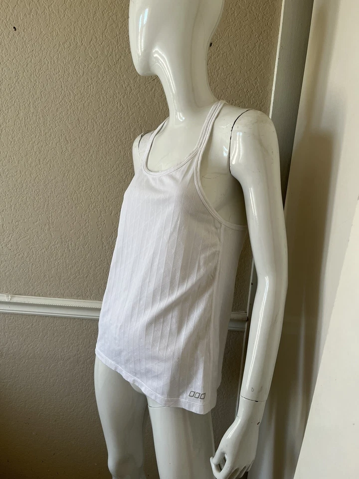 LORNA JANE яркий оптический белый спортивная спина фитнес йога Майка Sz M - Изображение 2 из 4