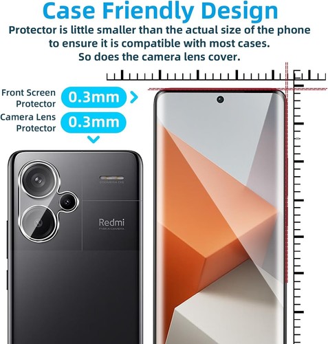 2 x film blindé (écran + appareil photo) pour Xiaomi Redmi Note 13 Pro + 5G hydrogel - Photo 6 sur 8